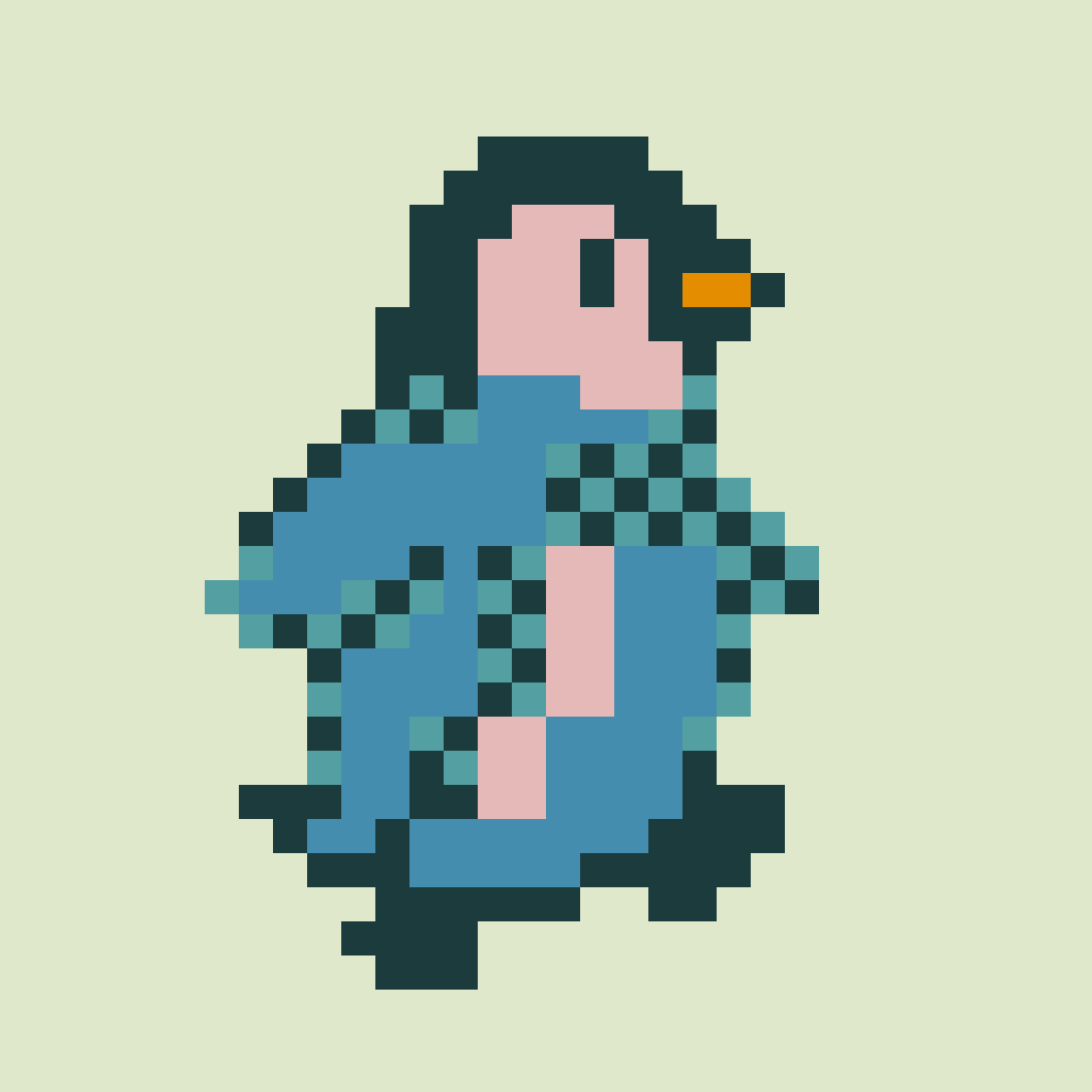 Credited Penguins — Steel Blue